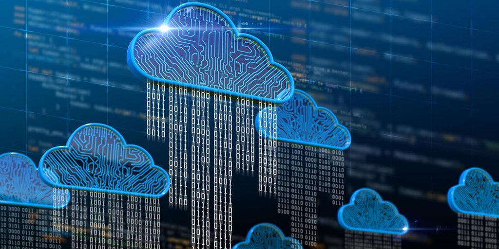 Diese Illustration zeigt eine blaue Daten-Cloud.